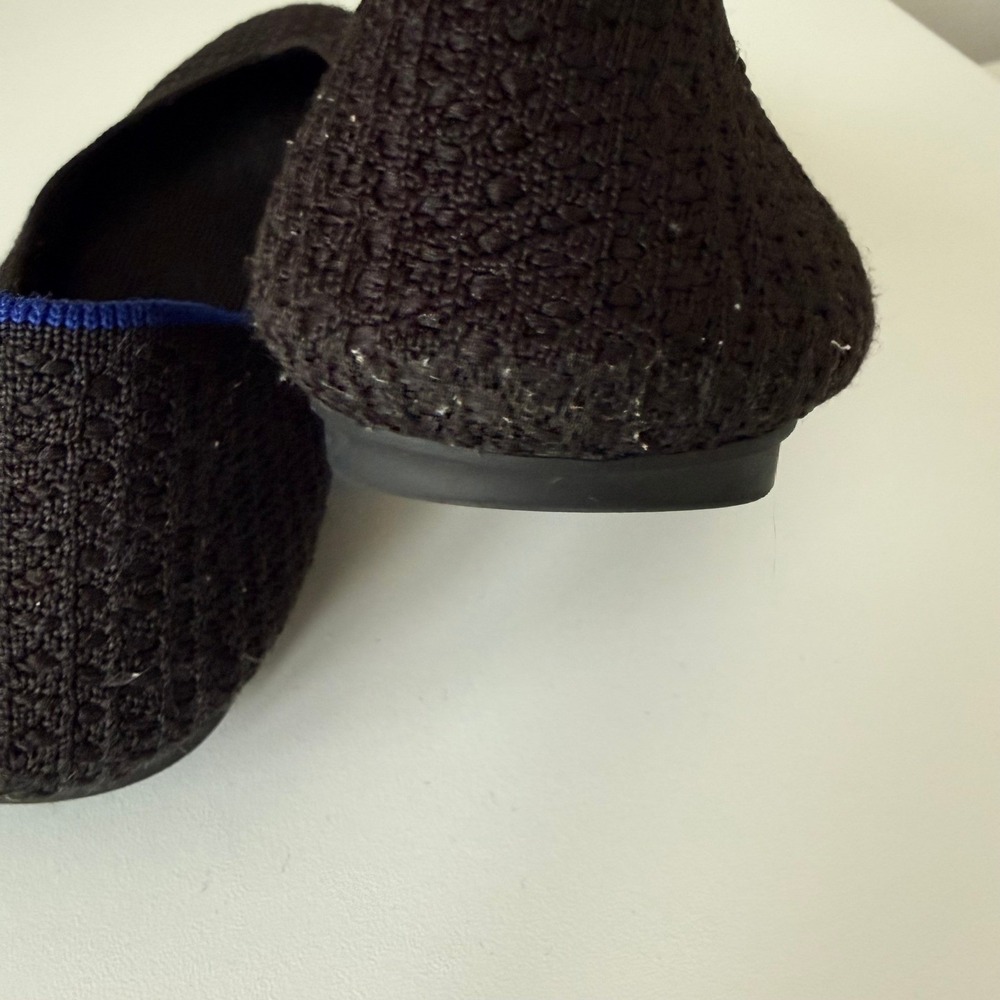 Rothy's The Point Black Knit Ballet Flats Women's Shoes Size 9 - Picture 3 of 6